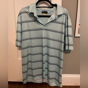men’s jack nicholas blue and teal polo